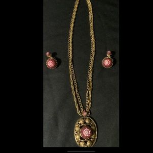Vintage 1960’s Celebrity Moroccan necklace & earrings